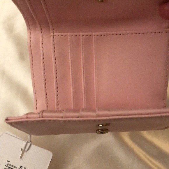 Ted Baker London Ferel Sunburst Feather Pink Leather Trifold Wallet NWT - Picture 10 of 15